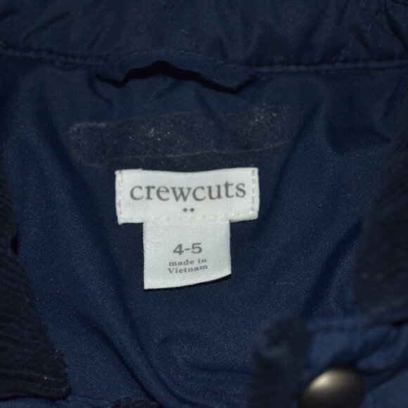 Crewcuts boys quilted barn jacket, navy blue, size 4-5 - Picture 2 of 6